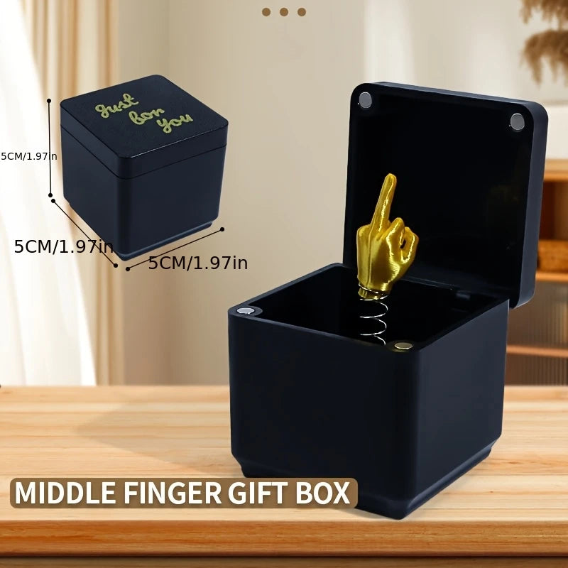 Christmas Interesting Prank Gift Middle Finger in Box